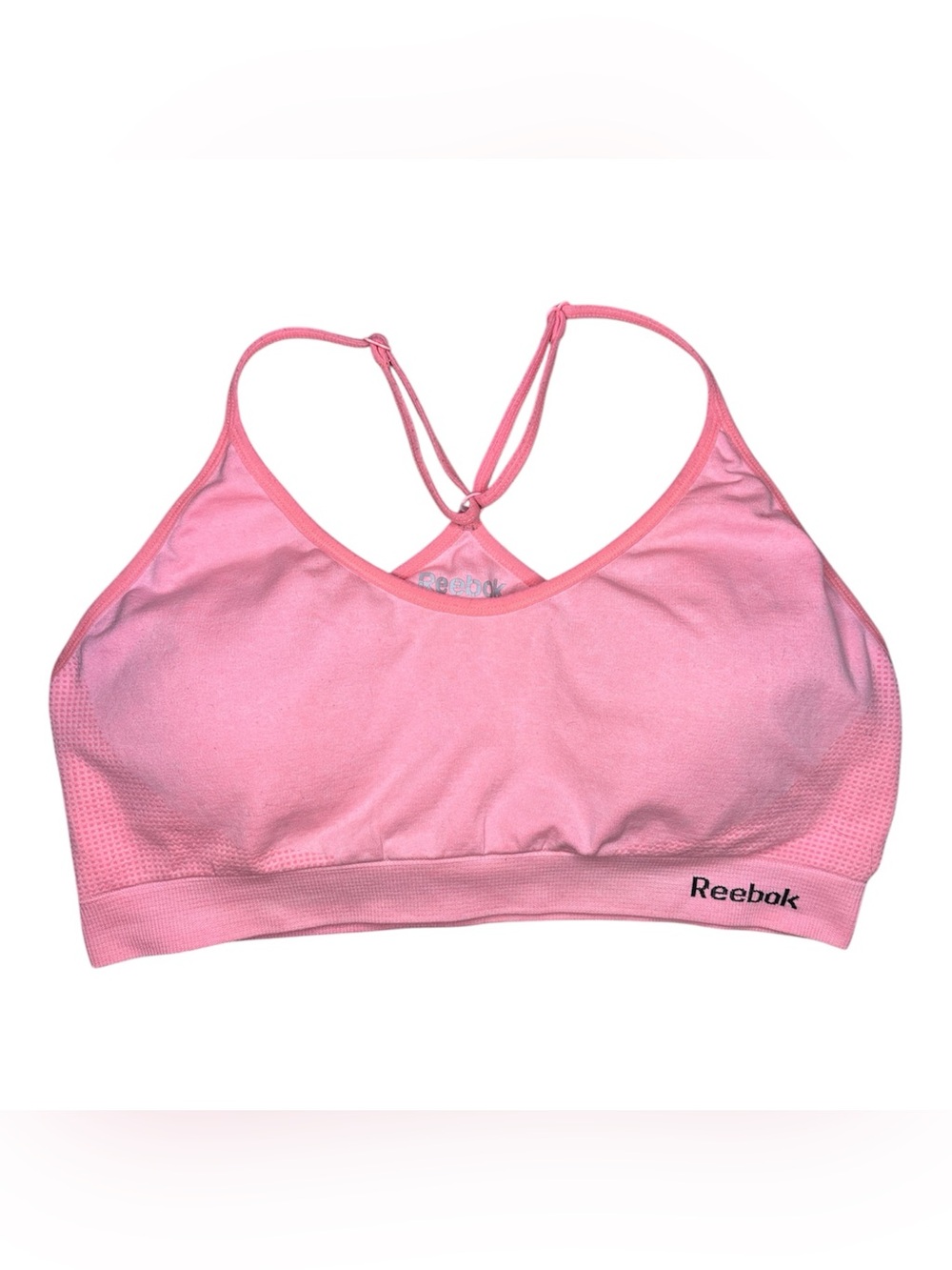 Reebok Workout Ready Sports Bra in Coral Size Women's Large